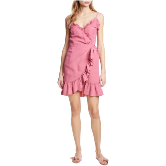 Rebecca Taylor linen sleeveless ruffle wrap dress - Picture 3 of 12